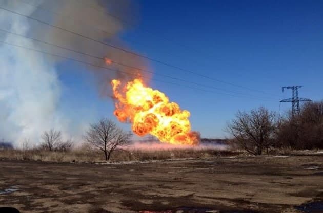 Перебитий газопровід на Донеччині