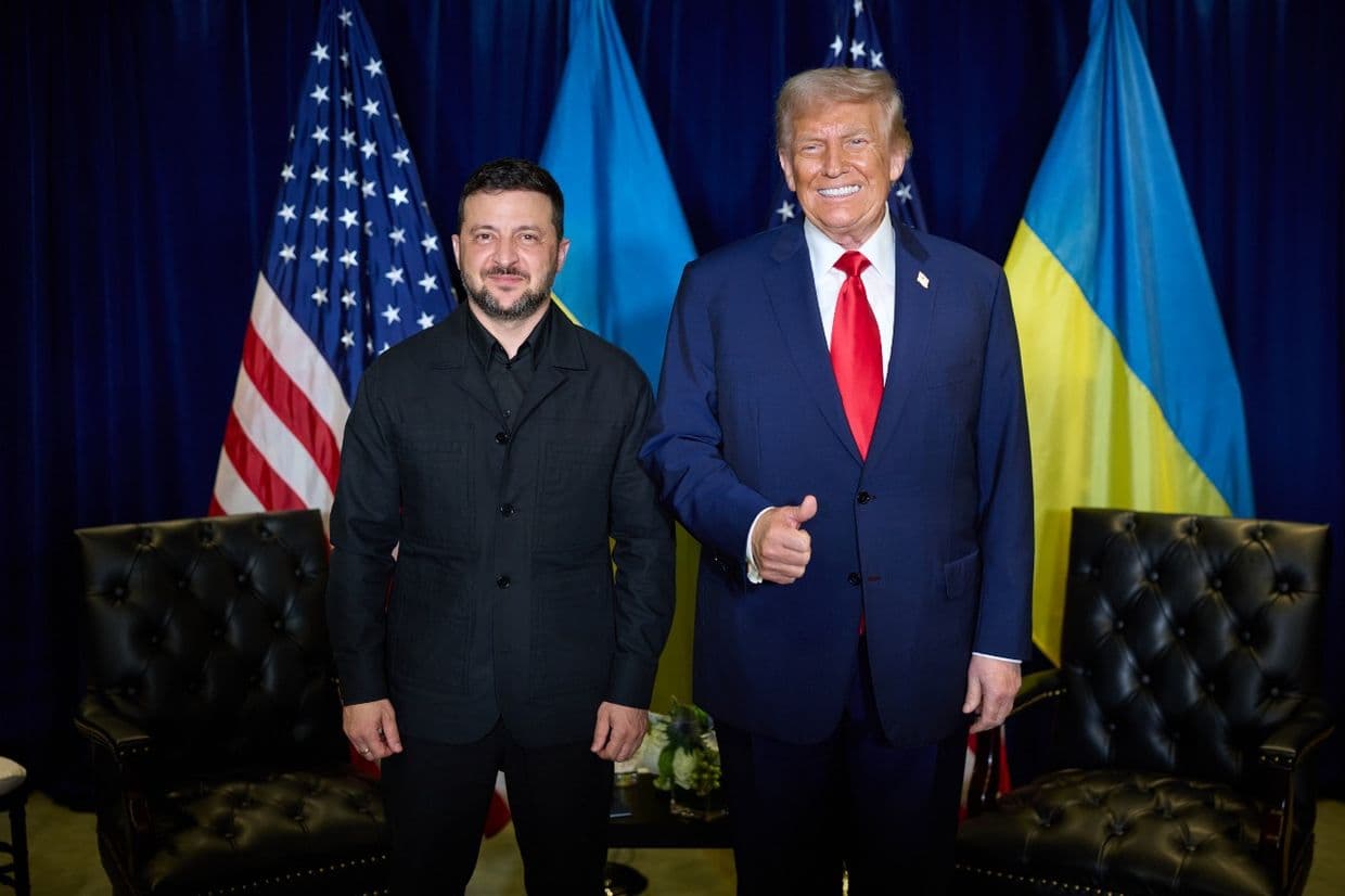 <em>У штаб-квартирі ООН пройшла зустріч президентів України Володимира Зеленського і США Дональда Трампа. Фото: ОП</em>