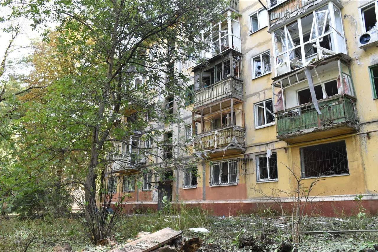 <em>Наслідки російського удару по місту Краматорськ 10 вересня 2025 року. Фото: Краматорська міська рада</em>