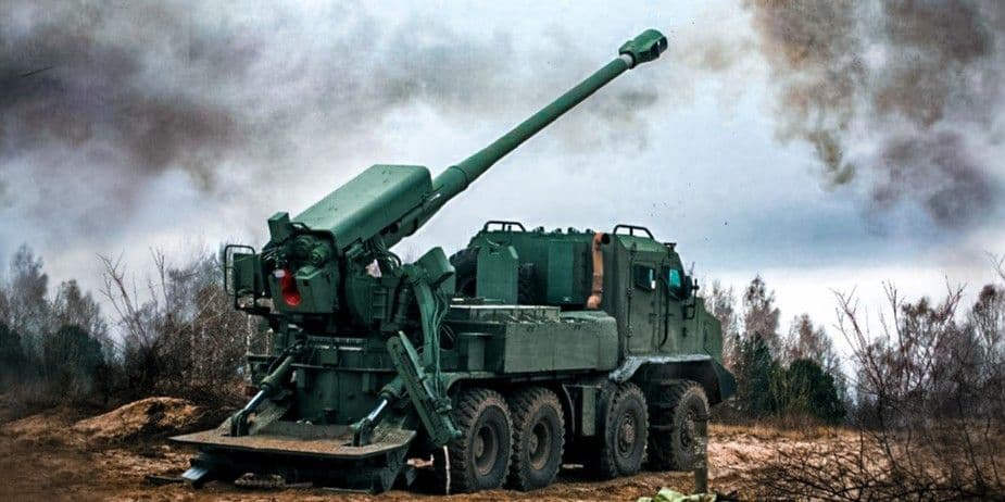 <em>Стріляє САУ. Фото 406-ї окремої артилерійської бригади ім. генерал-хорунжого Олексія Алмазова</em>