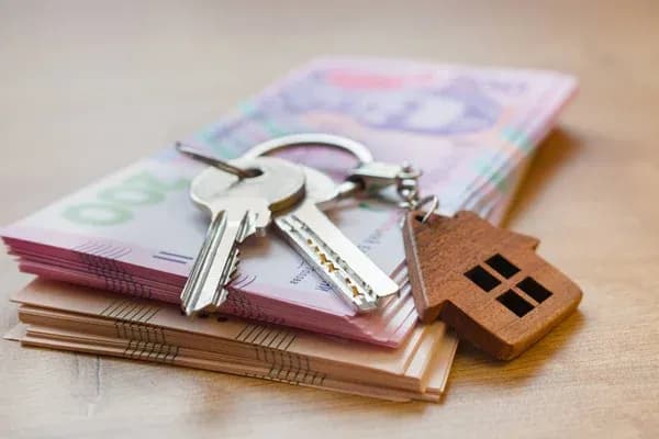 <em>Українські гривні та ключі від житла. Фото: depositphotos.com</em>