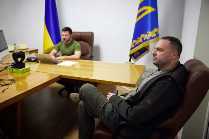 <em>Володимир Зеленський та Андрій Єрмак. Фото: Getty Images</em>