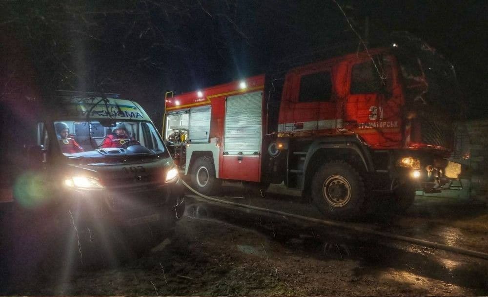 Швидка допомога та ДСНС у Краматорську. Фото: Kramatorsk Post