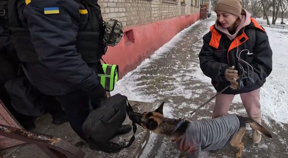 Евакуація з Дружківки, лютий 2026 року. Скриншот з відео ДСНС Донеччини