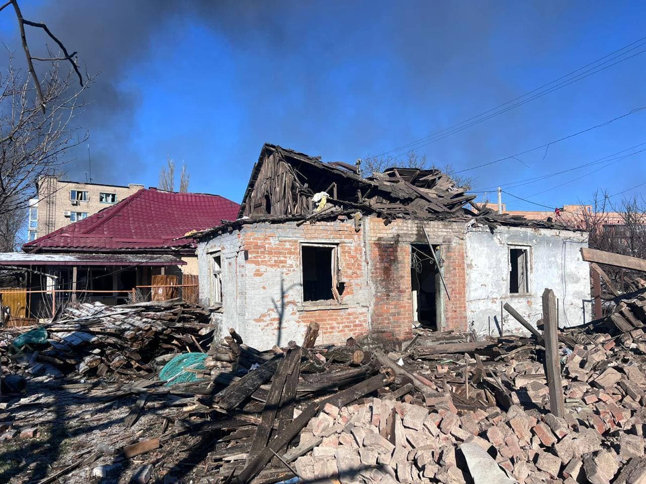 Наслідки російського авіаудару по Слов'янську 10 лютого 2026 року. Фото: Facebook/Вадим Лях