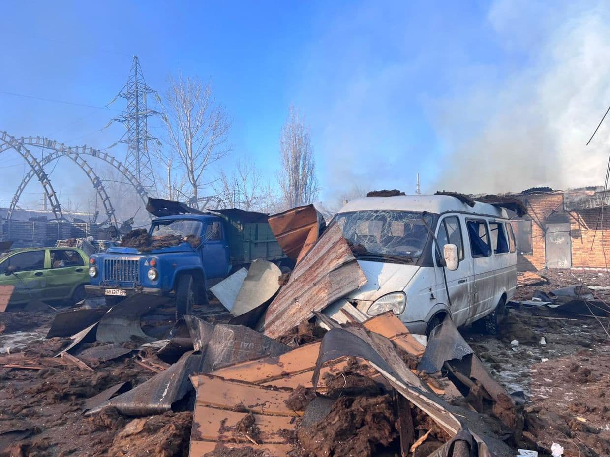 Наслідки російського авіаудару по Слов'янську 10 лютого 2026 року. Фото: Facebook/Вадим Лях