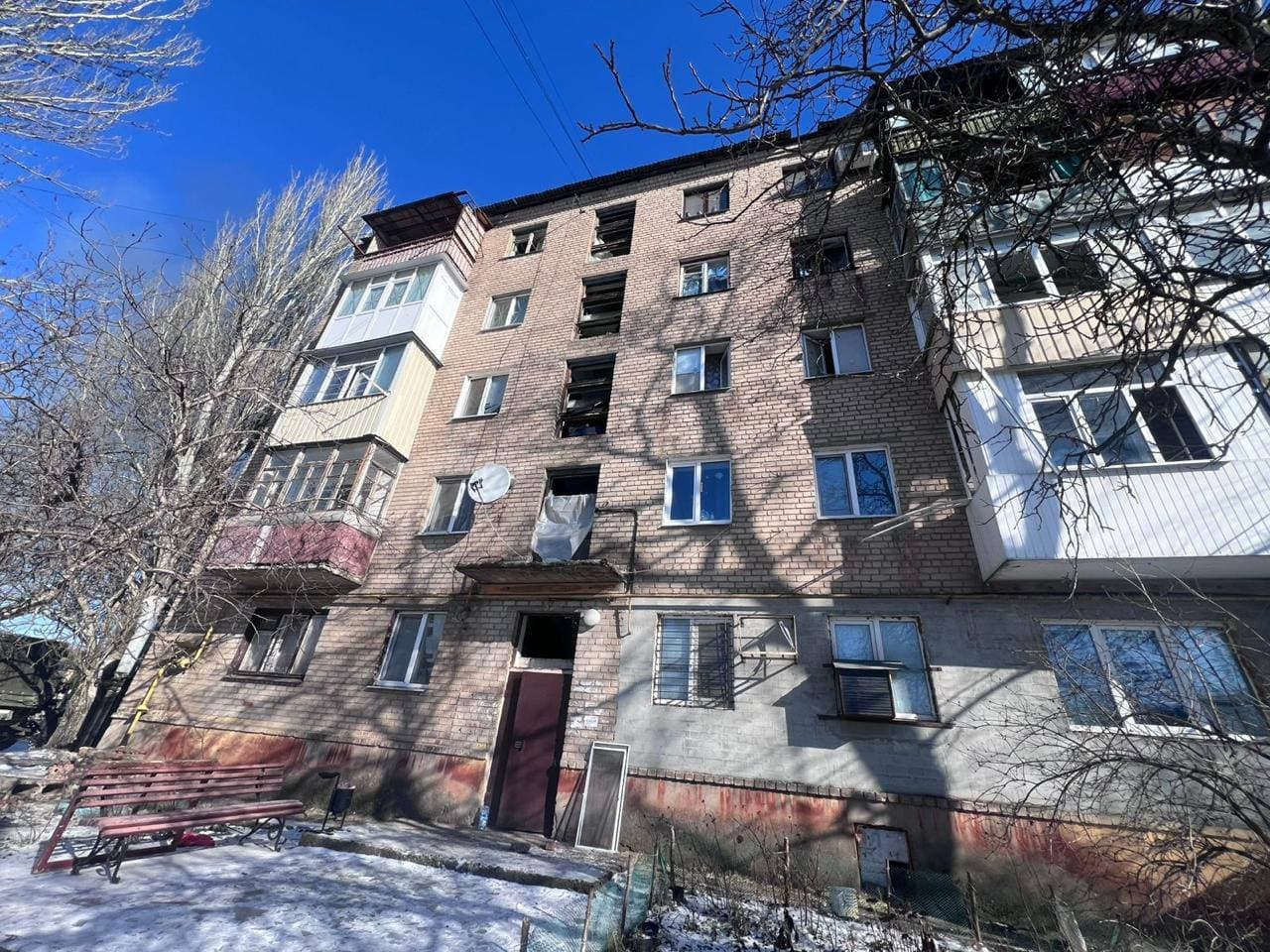 Наслідки російського авіаудару по Слов'янську 10 лютого 2026 року. Фото: Facebook/Вадим Лях