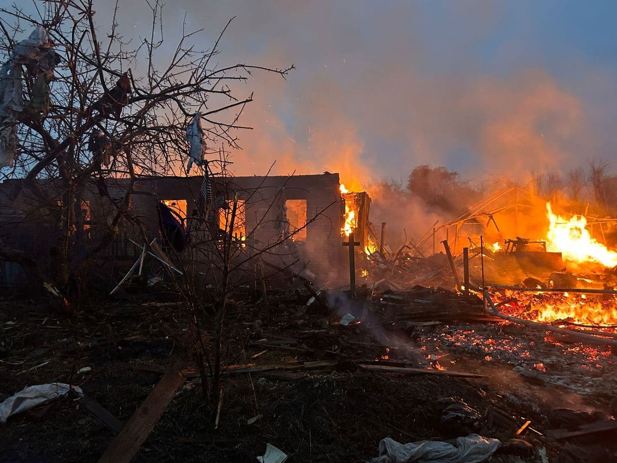Наслідки російського бомбового удару по Слов'янську 13 лютого 2026 року. Фото: Facebook/Вадим Лях