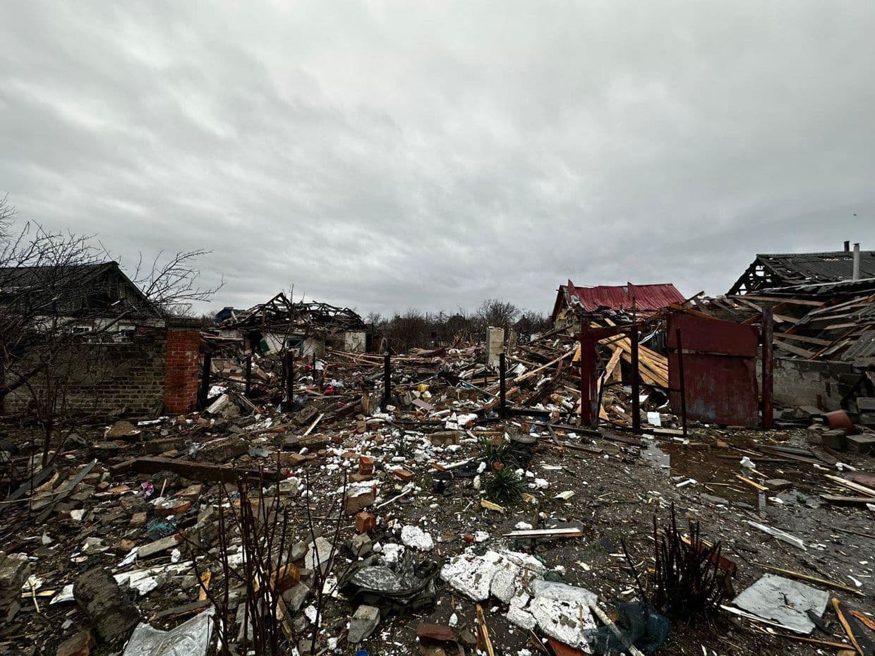 Наслідки російського удару по Краматорську 12 лютого 2026 року. Фото: Facebook/Олександр Гончаренко