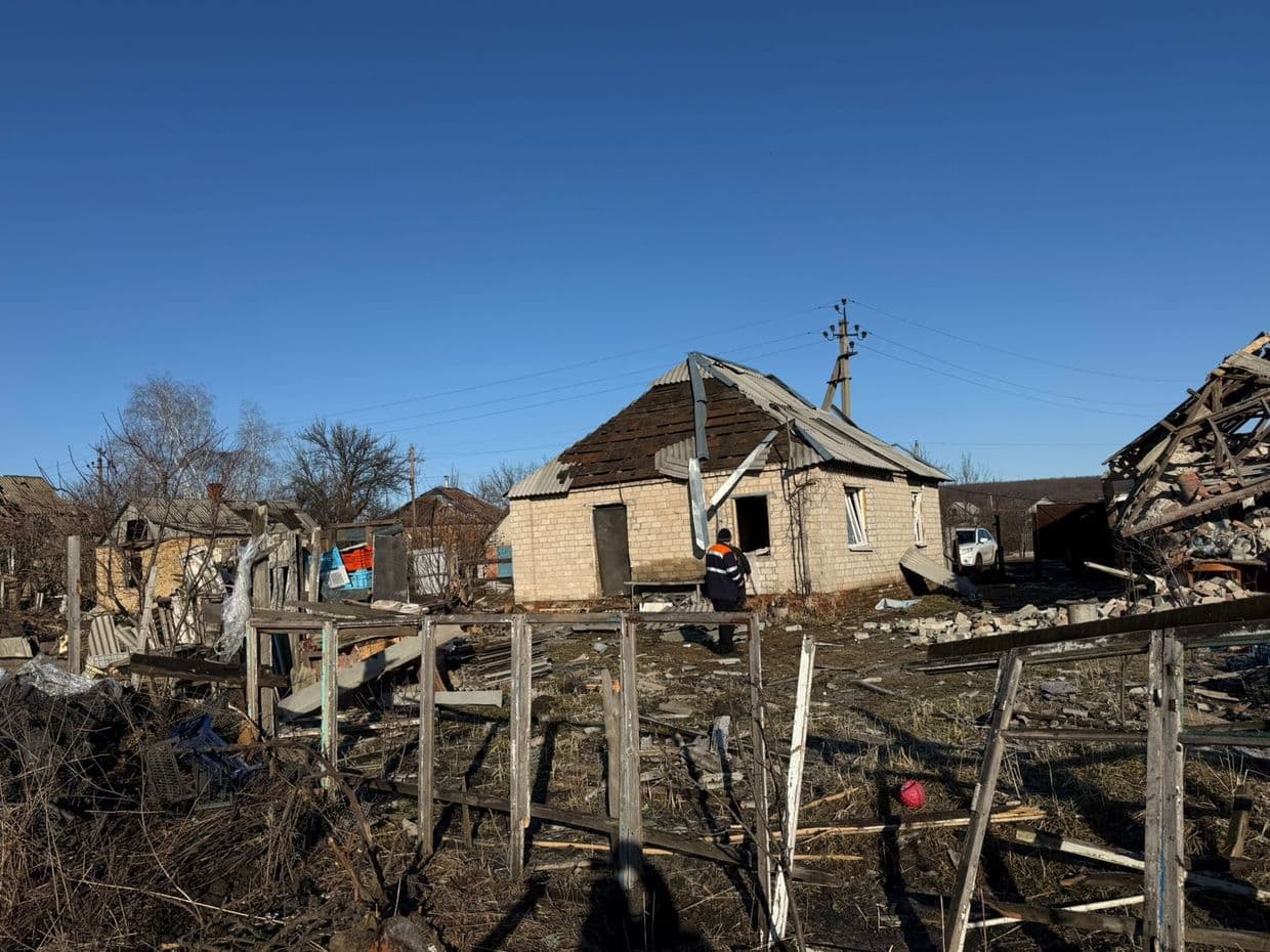 Наслідки російського обстрілу Слов'янської громади, 27 лютого 2026 року. Фото: Facebook/Вадим Лях