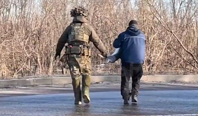 Скриншот з відео патрульної поліції Краматорська та Слов'янська