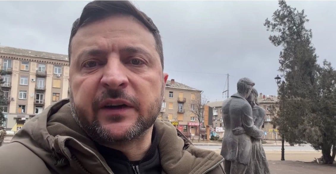 Володимир Зеленський у Дружківці. Скриншот з відео на фейсбук-сторінці Президента України