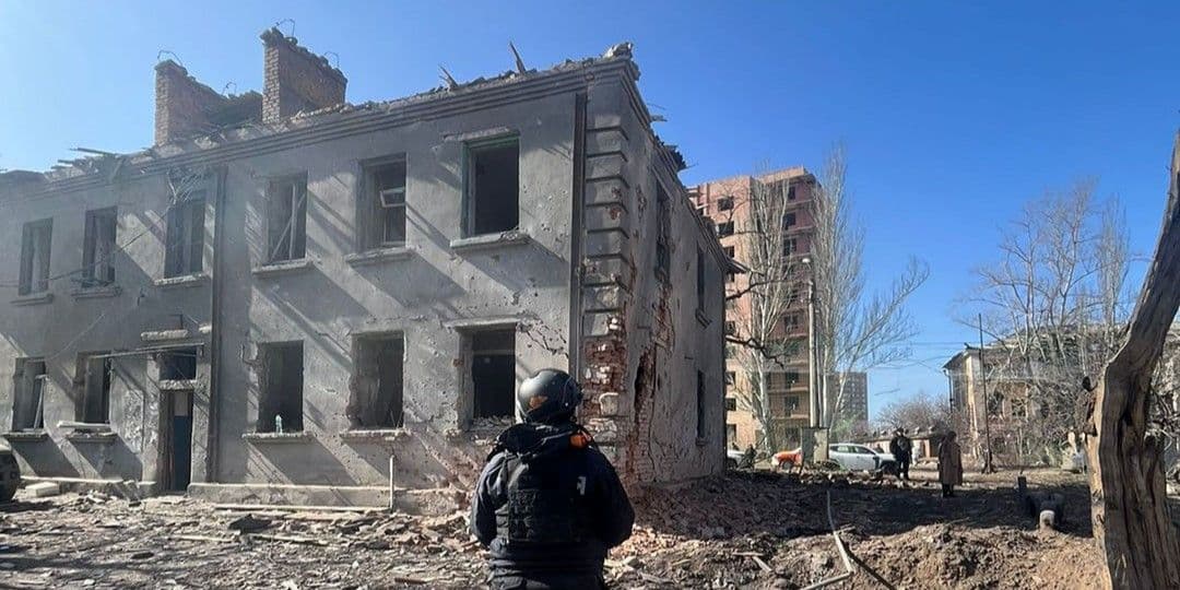 Наслідки російського удару Донеччині. Фото: НПУ
