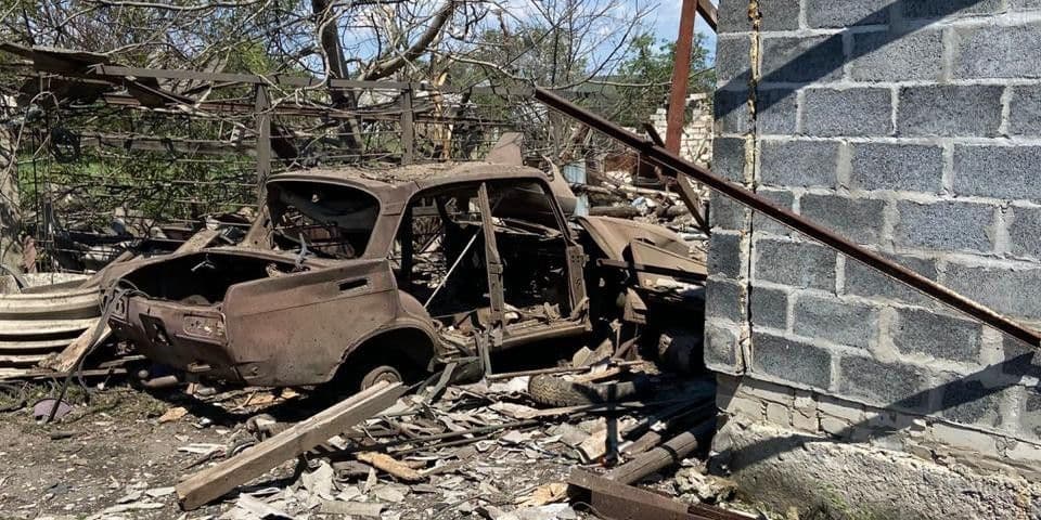 Наслідки російського обстрілу Донеччини. Фото: НПУ