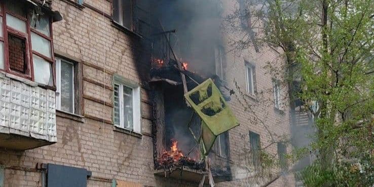 На місці російського обстрілу Донеччини. Фото: НПУ