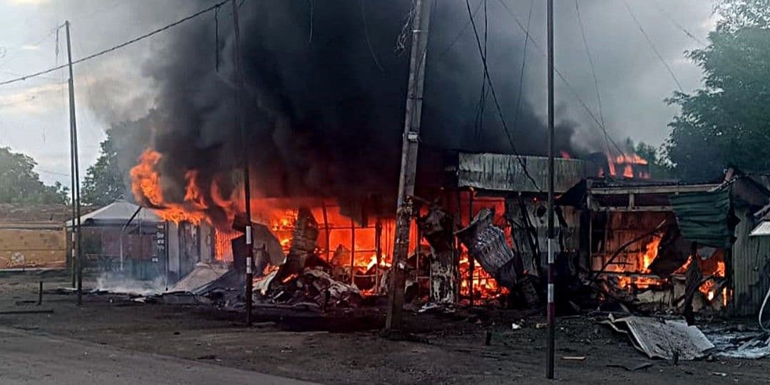 Наслідки російського обстрілу Донеччини. Фото: НПУ