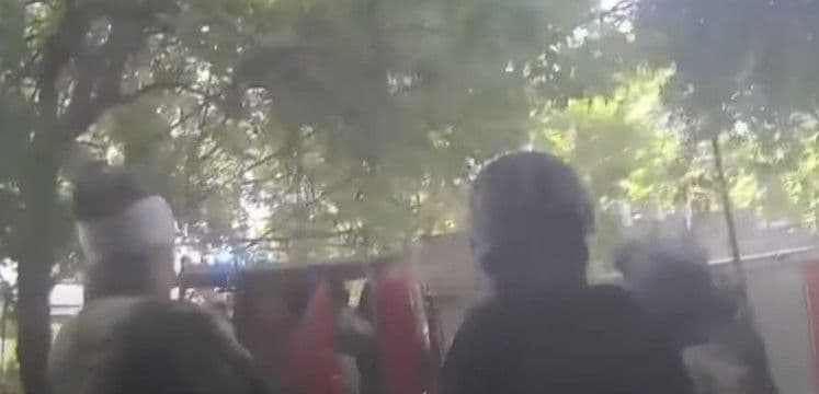 Скриншот з відео Патрульної поліції Краматорська та Слов'янська