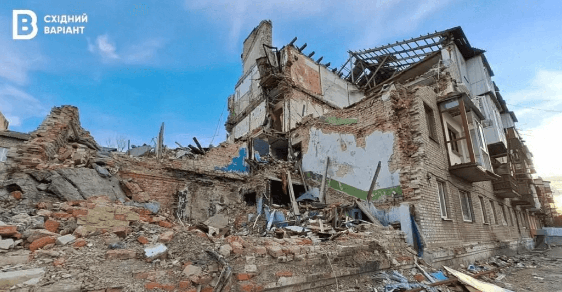 <em>У Лимані повністю немає централізованого світла, газу, тепла та води. Лиман, Донецька область, 2023 рік. Фото: Східний Варіант</em>