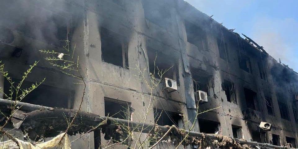 Наслідки російського обстрілу Донеччини. Фото: Facebook/Вадим Філашкін