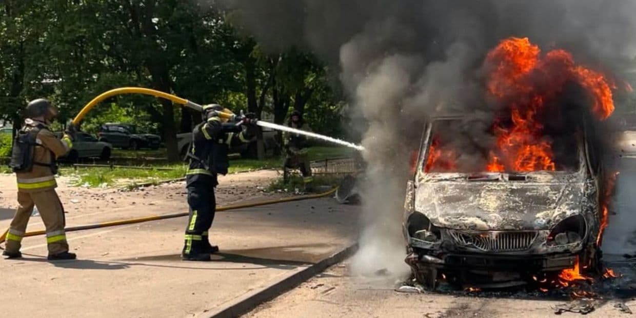 У Краматорську вогнеборці ліквідували сьогодні вже 3 пожежі, спричинених ворожими обстрілами (фото)