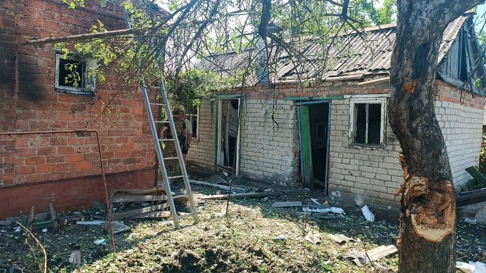 Наслідки російського удару по Слов'янську. Фото: Facebook/Вадим Лях