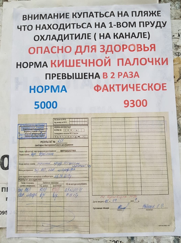 В водоеме города Счастья в два раза превышена норма кишечной палочки (фотофакт)