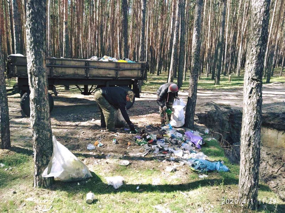 Из лесов Лимана на Донетчине за месяц вывезли 12 прицепов мусора