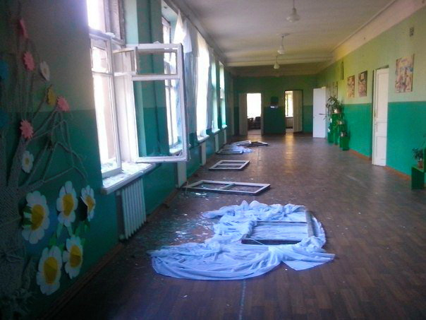В оккупированном Донецке повреждено здание школы