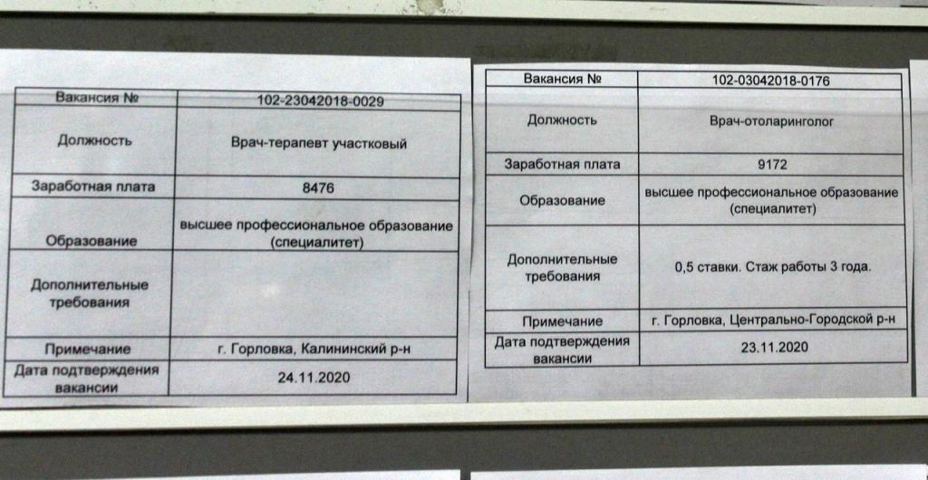 В оккупированной Горловке возникла острая нехватка медицинских работников