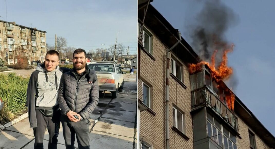 "На раздумья была секунда": как двое мариупольцев спасли из пожара десятки людей