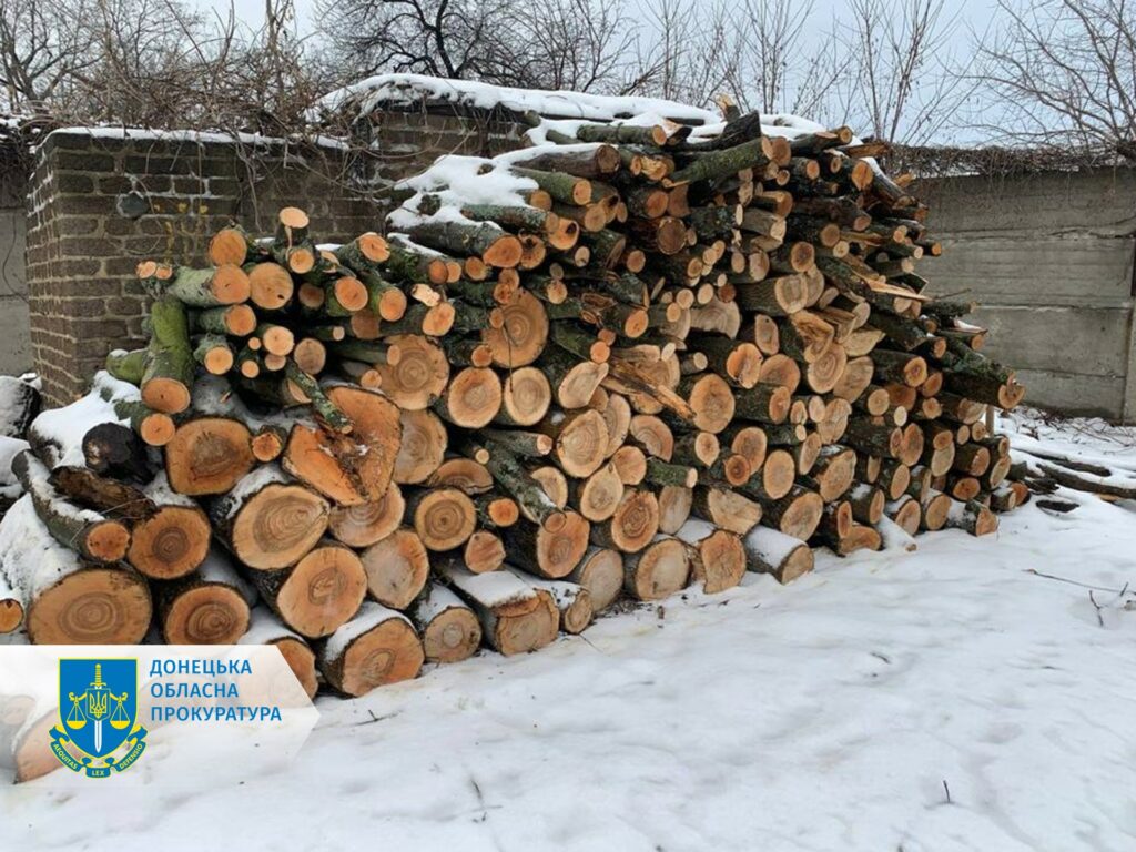 незаконная вырубка леса под Краматорском