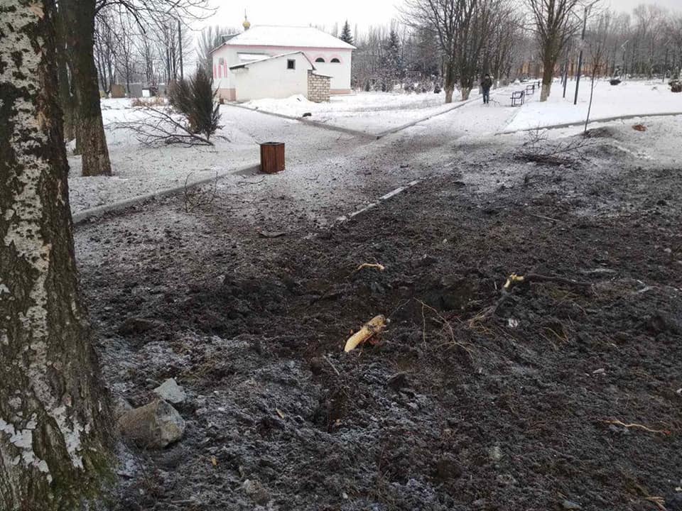 Новолуганское, минометный обстрел