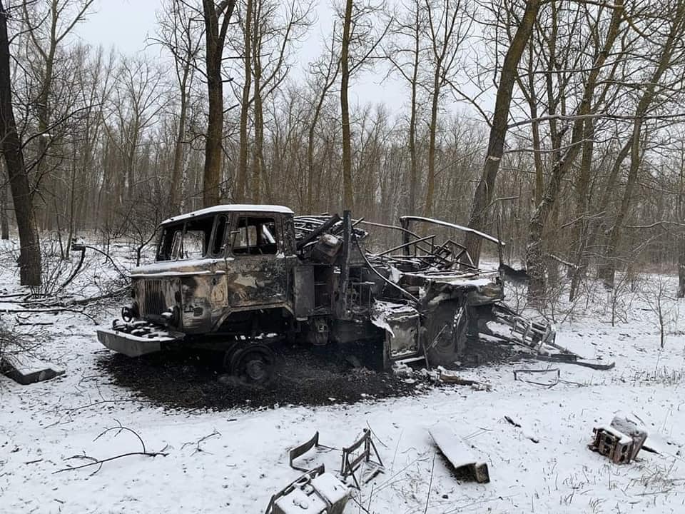 разбитая техника рашистов под Попасной