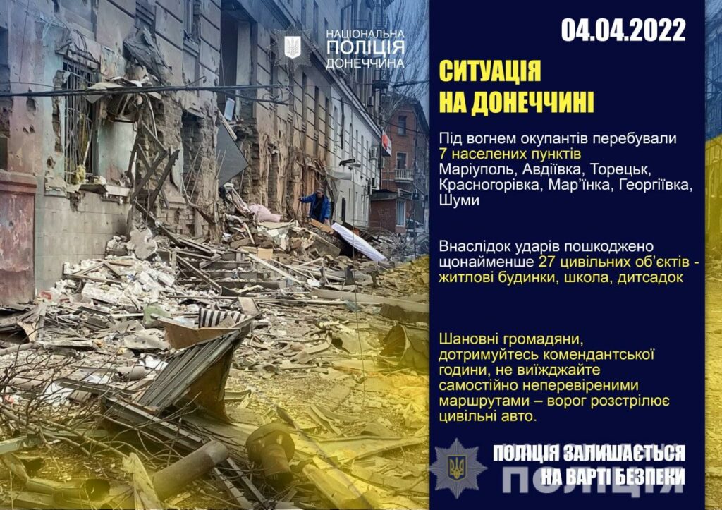 обстрелы россиянами Донетчины