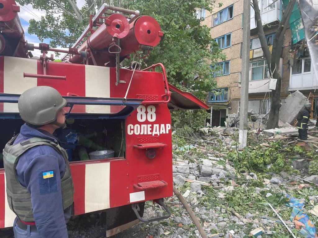 ракетный обстрел Бахмута