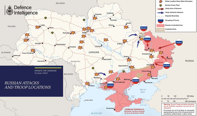 карта военных действий от Минобороны Британии