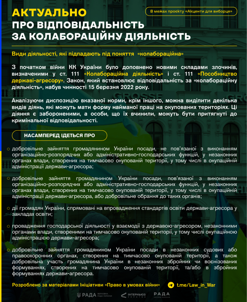 Актуально для громадян в умовах воєнного стану