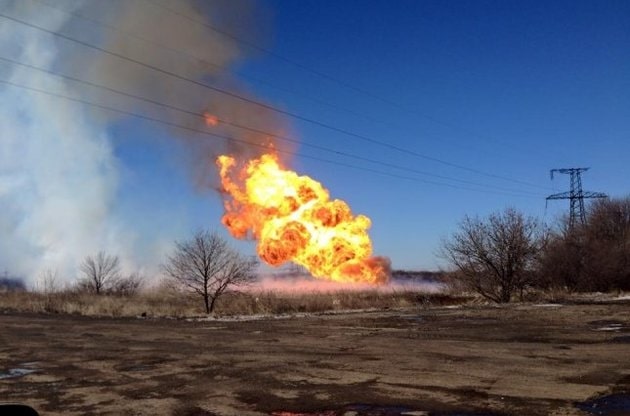 Перебитий газопровід на Донеччині