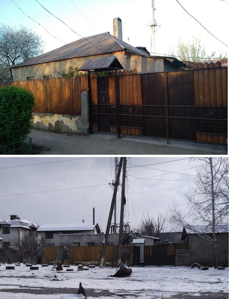 родина переселенців будинок до після