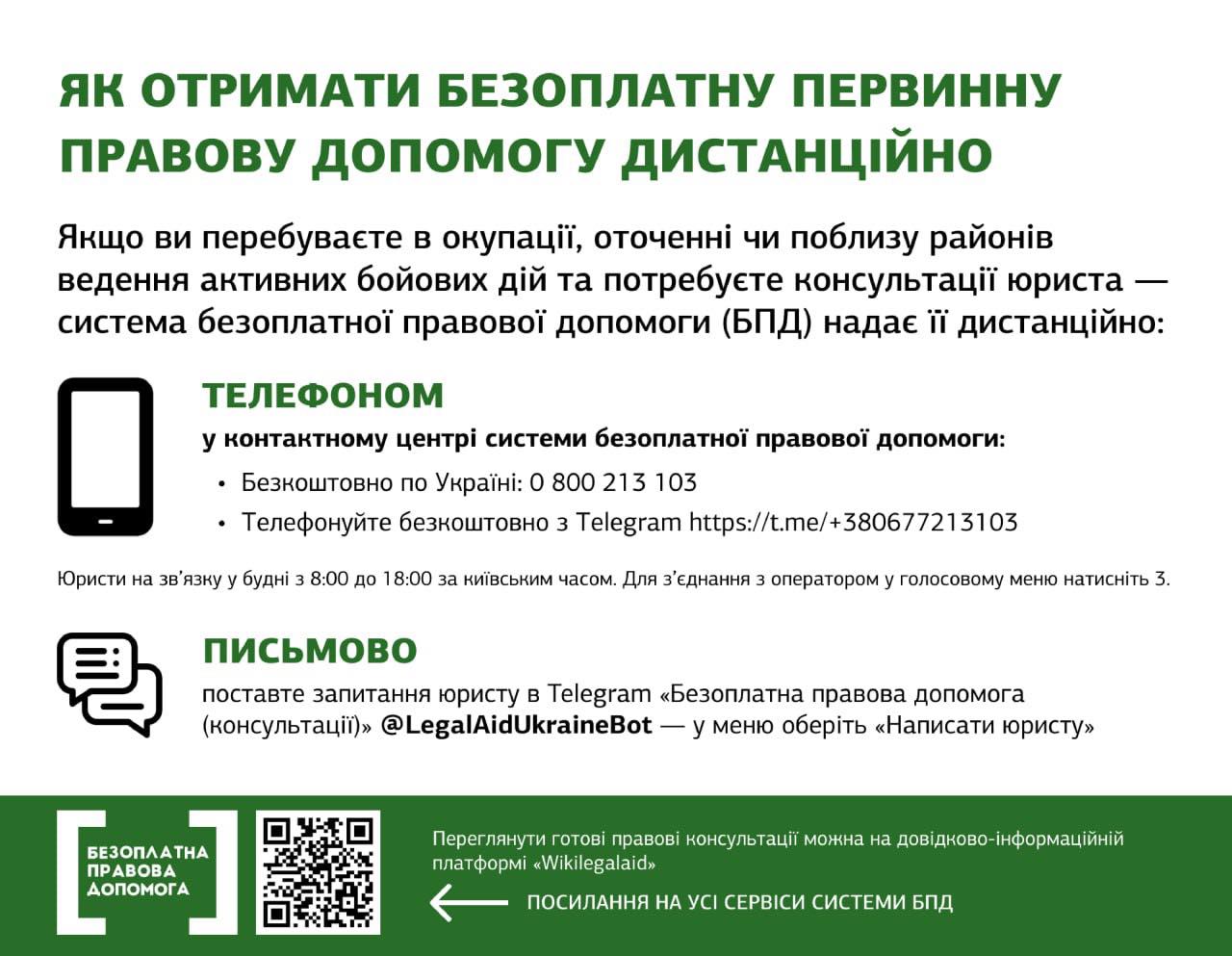 Українці на ТОТ та за кордоном можуть отримати безоплатну правничу допомогою онлайн
