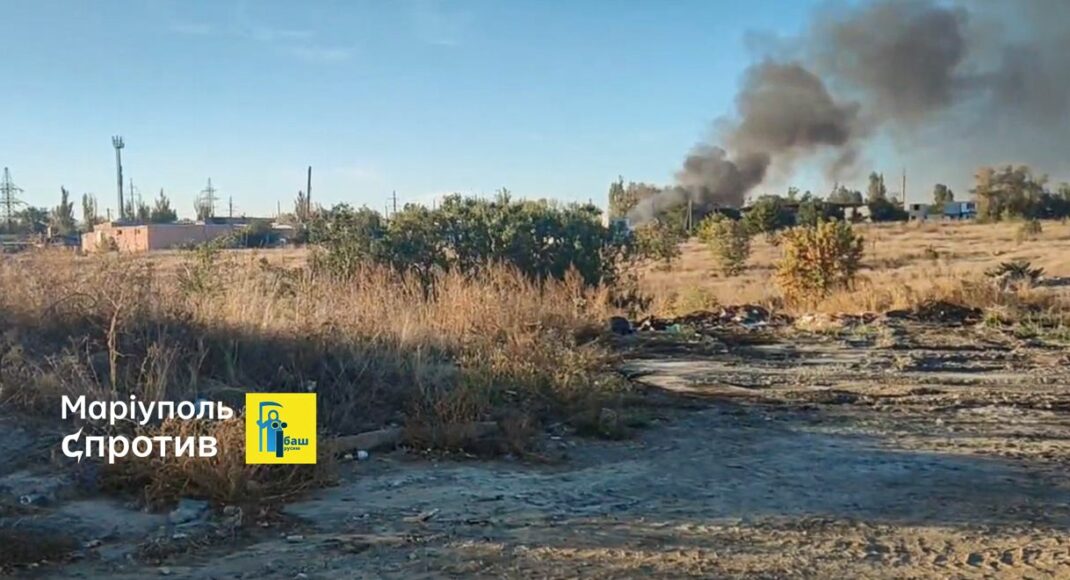 У Маріуполі партизани підпалили склад інженерних військ окупантів (фото, відео)