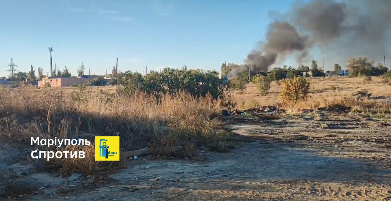 У Маріуполі партизани підпалили склад інженерних військ окупантів (фото)