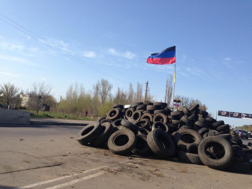 Блокпост окупантів. 20 квітня 2014 року