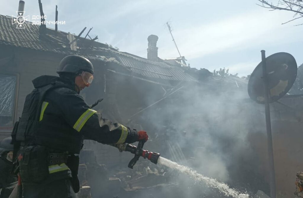пожар в Донецкой области 2
