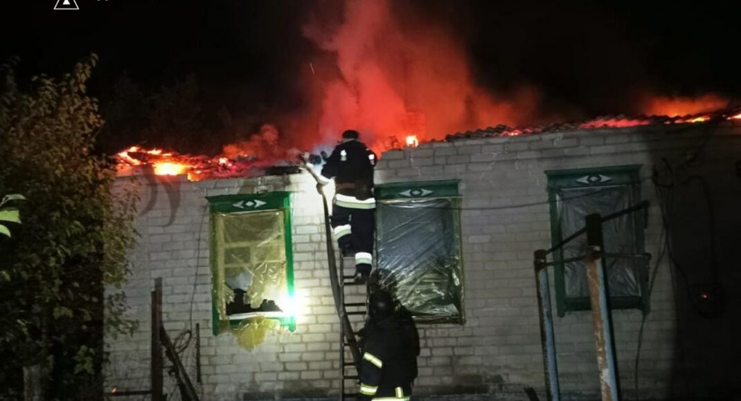 На Донеччині рятувальники ліквідували пожежі житлових будинків в Покровському та Краматорському районах