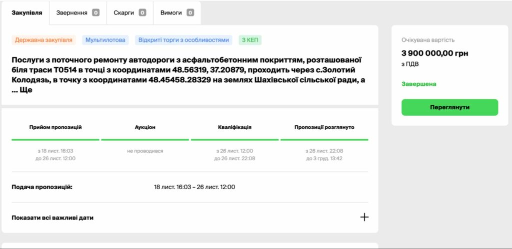 дорога Донеччини