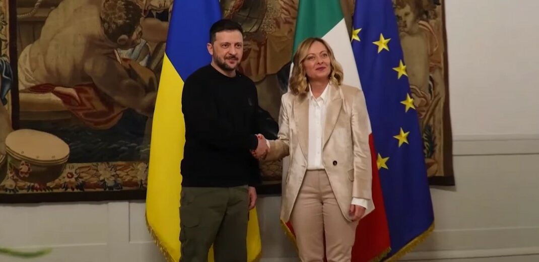 Володимир Зеленський зустрівся з Головою ради міністрів Італії Джорджею Мелоні: подякував за ППО (відео)