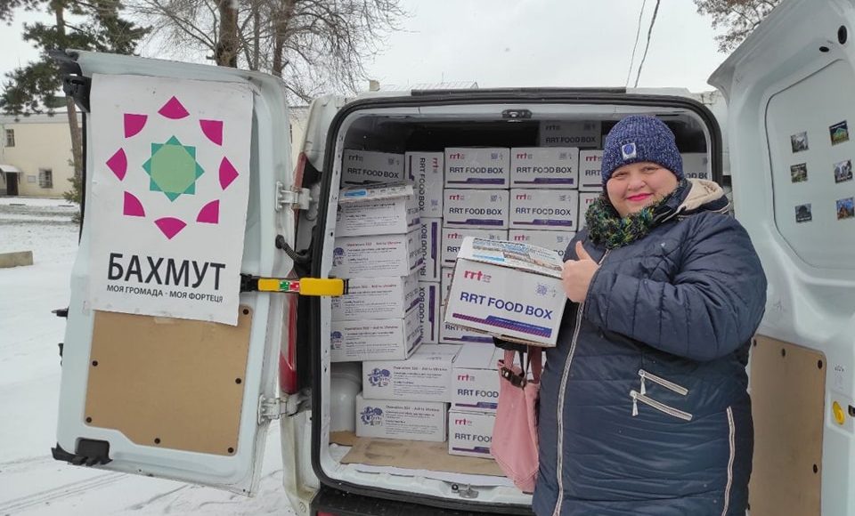 Бахмутчане, которые нашли приют в Умани и Уманском районе, получили гуманитарную помощь