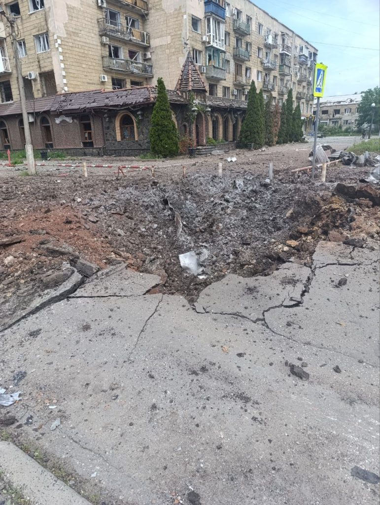 центр покровска после обстрела