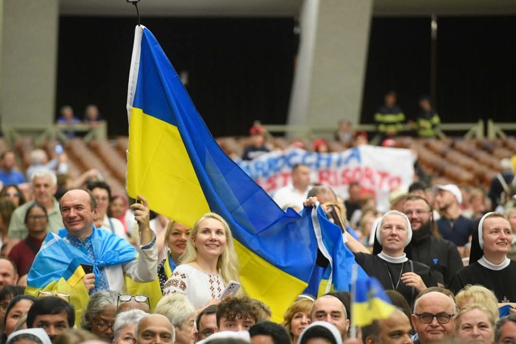 украинцы на встрече с Папой Римским